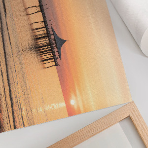 Canvas poster The jetty at sunset