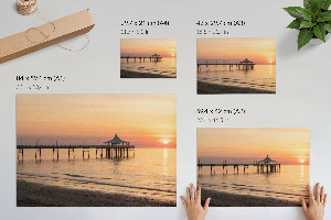 Canvas poster The jetty at sunset