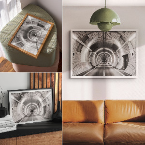 Wall poster with a modern tunnel design