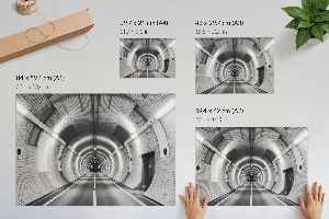 Wall poster with a modern tunnel design