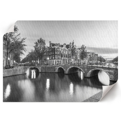 Modern wall art poster featuring a city at night