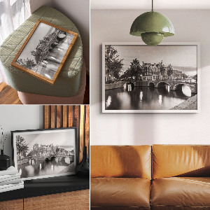 Modern wall art poster City at night