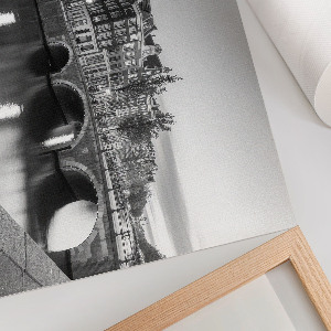 Modern wall art poster featuring a city at night