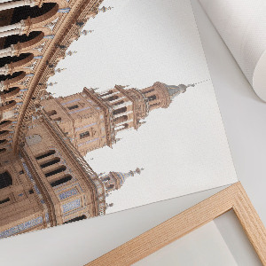 Premium wall art featuring stately buildings