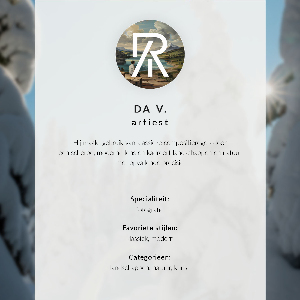 Canvas poster depicting mountain fjords