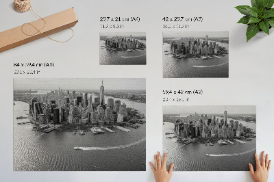 Wall poster featuring a city panorama