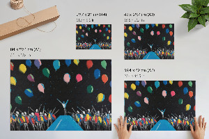 Modern wall art poster Colorful joy