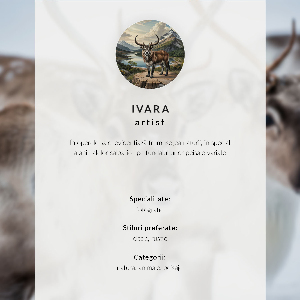 Canvas poster depicting a bear in the forest