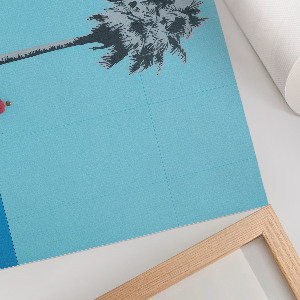 Wall poster featuring two palm trees
