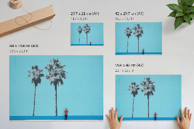 Wall poster featuring two palm trees