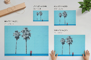 Wall poster featuring two palm trees