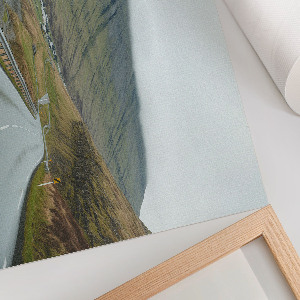 Modern wall art poster featuring a mountain road