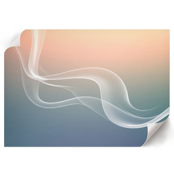 Wall poster with pastel wave design