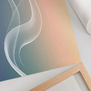 Wall poster with pastel wave design