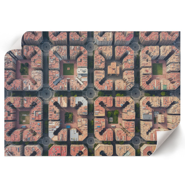 Modern wall art poster featuring modern architecture