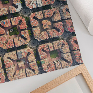 Modern wall art poster featuring modern architecture