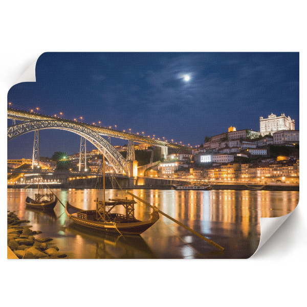 Canvas poster Night city