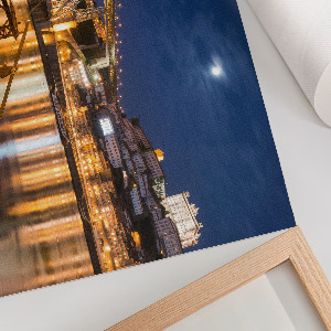 Canvas poster featuring a nighttime cityscape