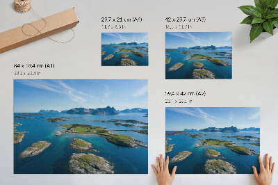 Canvas poster featuring an island landscape