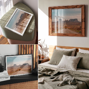 Wall poster depicting a highway travel scene