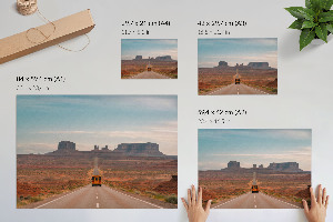 Wall poster depicting a highway travel scene