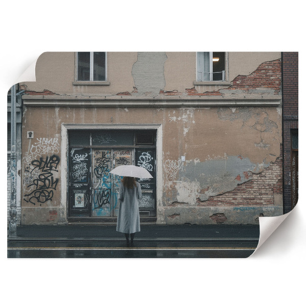 Canvas poster featuring a street scene