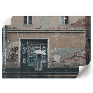 Canvas poster featuring a street scene