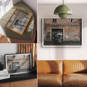 Canvas poster Street scene