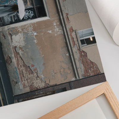 Canvas poster featuring a street scene
