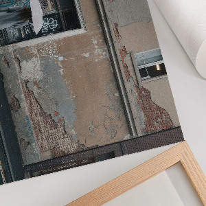 Canvas poster featuring a street scene