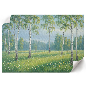 Canvas poster with an idyllic landscape
