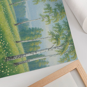 Canvas poster with an idyllic landscape