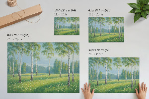 Canvas poster with an idyllic landscape