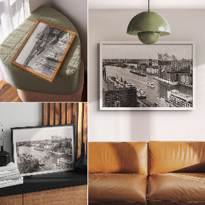 Wall poster City marina