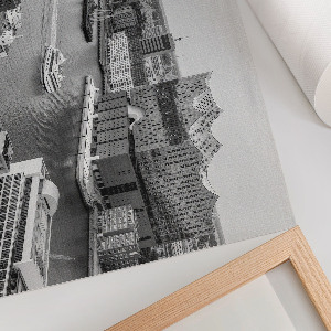 Wall poster depicting a city marina