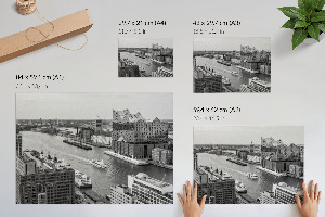Wall poster depicting a city marina