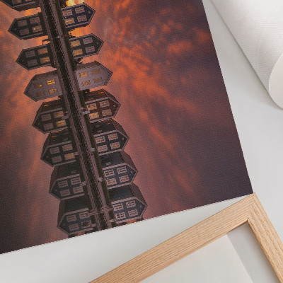 Modern wall art poster featuring West Cottages
