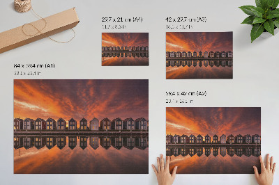 Modern wall art poster featuring West Cottages