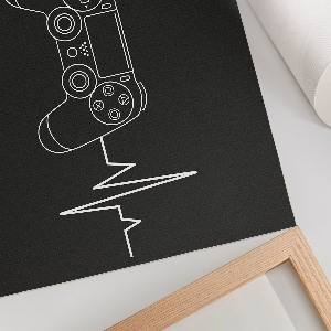 Wall poster featuring a gaming rhythm design