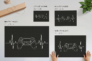 Wall poster featuring a gaming rhythm design