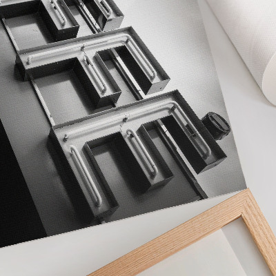 Modern neon city wall art poster