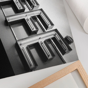 Modern neon city wall art poster