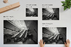 Canvas poster depicting a subway station