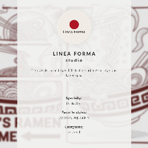 Modern wall art poster Ramen illustration