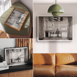 Premium wall art featuring a subway station scene