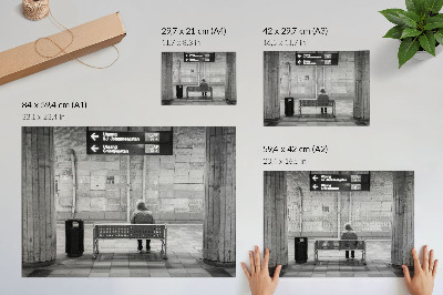 Premium wall art featuring a subway station scene