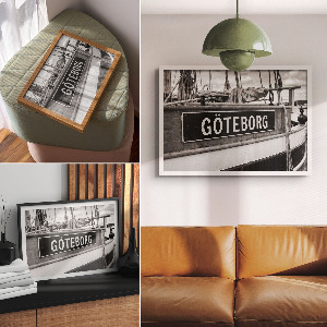 Canvas poster featuring Lodz and Gothenburg