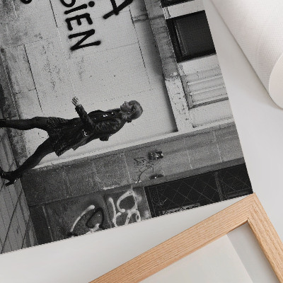 Wall poster with graffiti street artwork