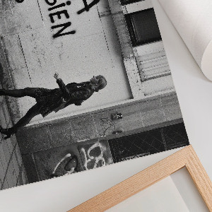 Wall poster with graffiti street artwork