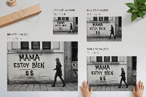 Wall poster with graffiti street artwork